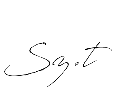 Antro_Vectra is a professional signature style that is perfect for those who want to add a touch of class to their signature. It is also a great choice for those who want to make their signature more unique. Get Sz.t name to fancy signature for free. Sz.t signature style 6 images and pictures png