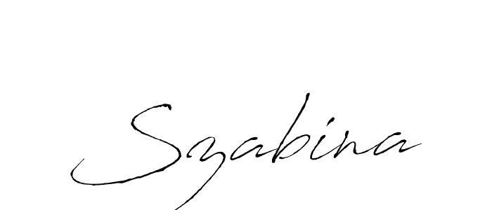 How to make Szabina name signature. Use Antro_Vectra style for creating short signs online. This is the latest handwritten sign. Szabina signature style 6 images and pictures png