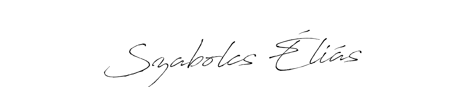 How to make Szabolcs Éliás signature? Antro_Vectra is a professional autograph style. Create handwritten signature for Szabolcs Éliás name. Szabolcs Éliás signature style 6 images and pictures png