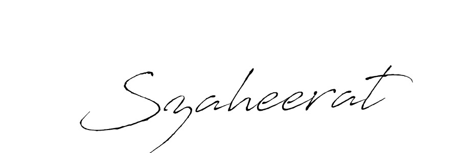 Make a beautiful signature design for name Szaheerat. With this signature (Antro_Vectra) style, you can create a handwritten signature for free. Szaheerat signature style 6 images and pictures png