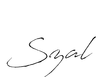 How to make Szal signature? Antro_Vectra is a professional autograph style. Create handwritten signature for Szal name. Szal signature style 6 images and pictures png