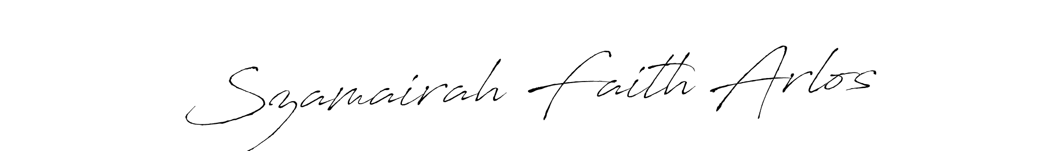 Make a short Szamairah Faith Arlos signature style. Manage your documents anywhere anytime using Antro_Vectra. Create and add eSignatures, submit forms, share and send files easily. Szamairah Faith Arlos signature style 6 images and pictures png