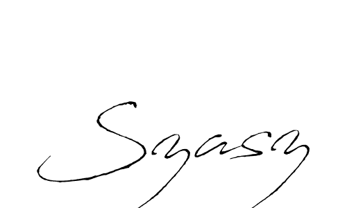 Szasz stylish signature style. Best Handwritten Sign (Antro_Vectra) for my name. Handwritten Signature Collection Ideas for my name Szasz. Szasz signature style 6 images and pictures png