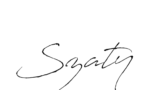 This is the best signature style for the Szaty name. Also you like these signature font (Antro_Vectra). Mix name signature. Szaty signature style 6 images and pictures png