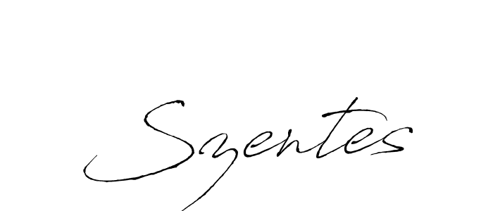 How to make Szentes name signature. Use Antro_Vectra style for creating short signs online. This is the latest handwritten sign. Szentes signature style 6 images and pictures png