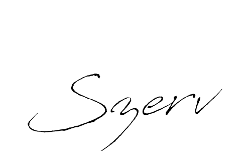 Szerv stylish signature style. Best Handwritten Sign (Antro_Vectra) for my name. Handwritten Signature Collection Ideas for my name Szerv. Szerv signature style 6 images and pictures png