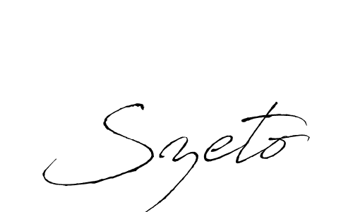 Make a beautiful signature design for name Szeto. With this signature (Antro_Vectra) style, you can create a handwritten signature for free. Szeto signature style 6 images and pictures png