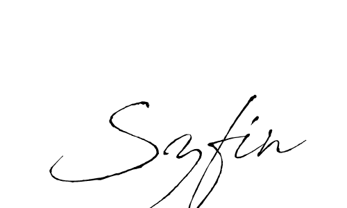 How to make Szfin signature? Antro_Vectra is a professional autograph style. Create handwritten signature for Szfin name. Szfin signature style 6 images and pictures png