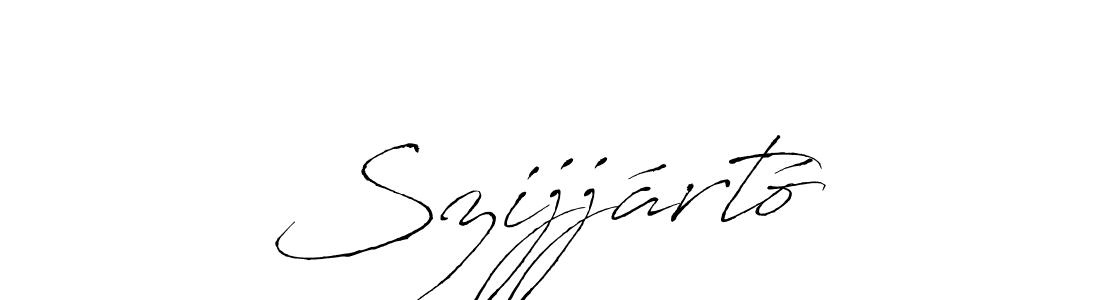 Make a beautiful signature design for name Szijjártó. With this signature (Antro_Vectra) style, you can create a handwritten signature for free. Szijjártó signature style 6 images and pictures png