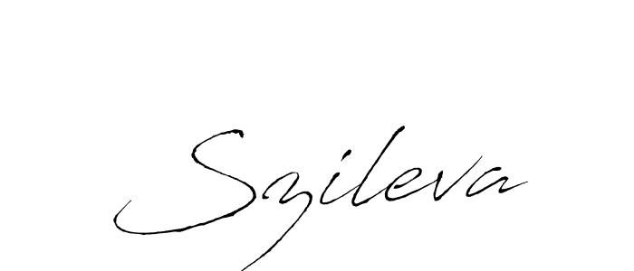 How to make Szileva signature? Antro_Vectra is a professional autograph style. Create handwritten signature for Szileva name. Szileva signature style 6 images and pictures png
