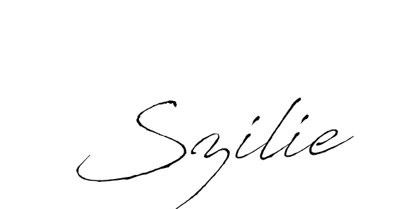 How to make Szilie signature? Antro_Vectra is a professional autograph style. Create handwritten signature for Szilie name. Szilie signature style 6 images and pictures png