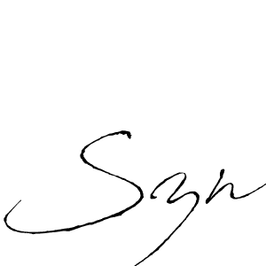 You should practise on your own different ways (Antro_Vectra) to write your name (Szn) in signature. don't let someone else do it for you. Szn signature style 6 images and pictures png