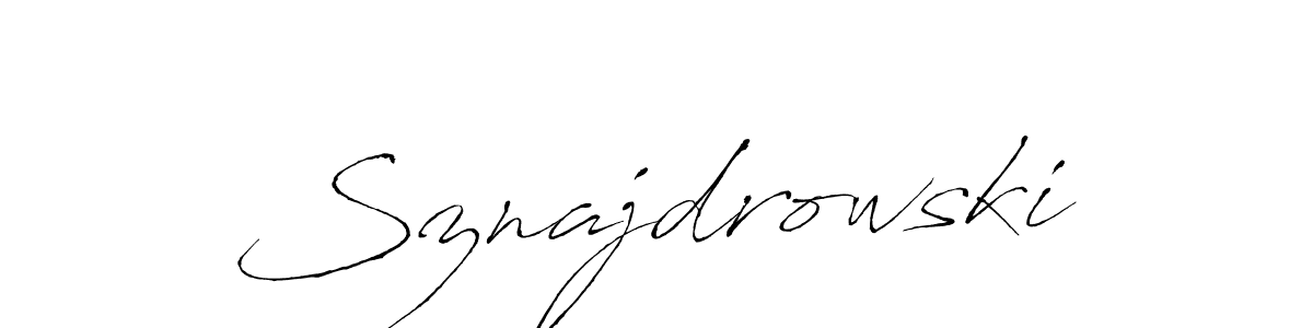 Use a signature maker to create a handwritten signature online. With this signature software, you can design (Antro_Vectra) your own signature for name Sznajdrowski. Sznajdrowski signature style 6 images and pictures png