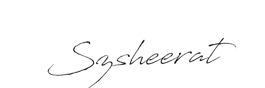 Design your own signature with our free online signature maker. With this signature software, you can create a handwritten (Antro_Vectra) signature for name Szsheerat. Szsheerat signature style 6 images and pictures png