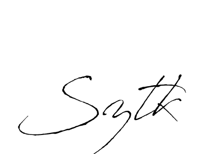 Use a signature maker to create a handwritten signature online. With this signature software, you can design (Antro_Vectra) your own signature for name Sztk. Sztk signature style 6 images and pictures png