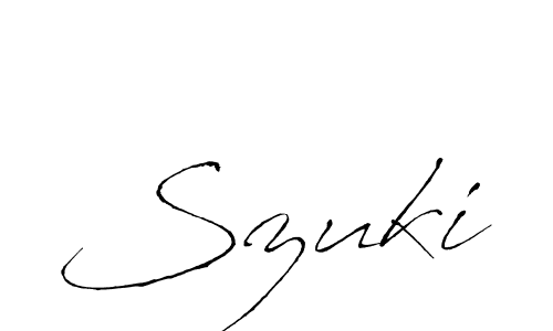 Szuki stylish signature style. Best Handwritten Sign (Antro_Vectra) for my name. Handwritten Signature Collection Ideas for my name Szuki. Szuki signature style 6 images and pictures png