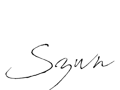 Similarly Antro_Vectra is the best handwritten signature design. Signature creator online .You can use it as an online autograph creator for name Szwn. Szwn signature style 6 images and pictures png