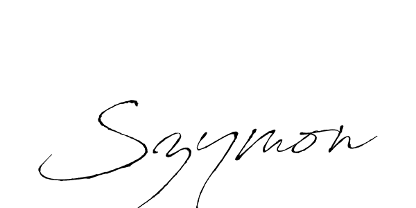 Szymon stylish signature style. Best Handwritten Sign (Antro_Vectra) for my name. Handwritten Signature Collection Ideas for my name Szymon. Szymon signature style 6 images and pictures png