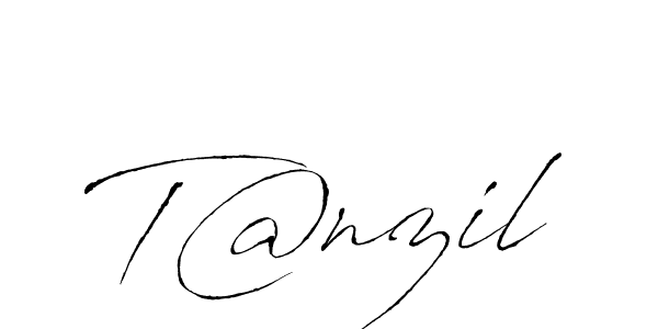 The best way (Antro_Vectra) to make a short signature is to pick only two or three words in your name. The name T@nzil include a total of six letters. For converting this name. T@nzil signature style 6 images and pictures png