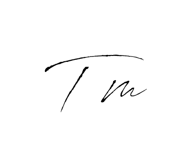 The best way (Antro_Vectra) to make a short signature is to pick only two or three words in your name. The name T m include a total of six letters. For converting this name. T m signature style 6 images and pictures png