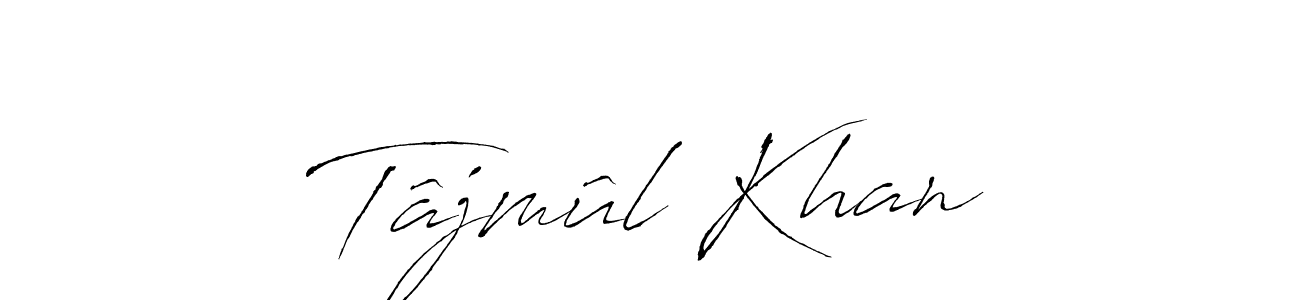 Make a beautiful signature design for name Tâjmûl Khan. With this signature (Antro_Vectra) style, you can create a handwritten signature for free. Tâjmûl Khan signature style 6 images and pictures png