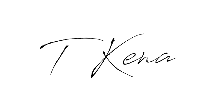 Design your own signature with our free online signature maker. With this signature software, you can create a handwritten (Antro_Vectra) signature for name T  Kena. T  Kena signature style 6 images and pictures png