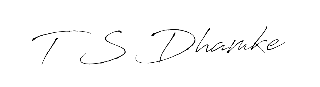 Also we have T  S Dhamke name is the best signature style. Create professional handwritten signature collection using Antro_Vectra autograph style. T  S Dhamke signature style 6 images and pictures png