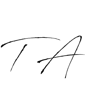 Use a signature maker to create a handwritten signature online. With this signature software, you can design (Antro_Vectra) your own signature for name T A. T A signature style 6 images and pictures png