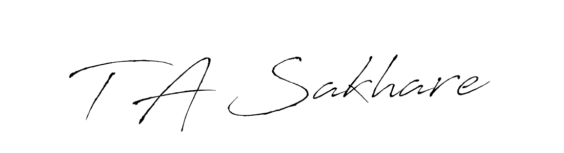 Create a beautiful signature design for name T A Sakhare. With this signature (Antro_Vectra) fonts, you can make a handwritten signature for free. T A Sakhare signature style 6 images and pictures png