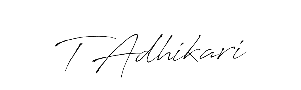 You can use this online signature creator to create a handwritten signature for the name T Adhikari. This is the best online autograph maker. T Adhikari signature style 6 images and pictures png