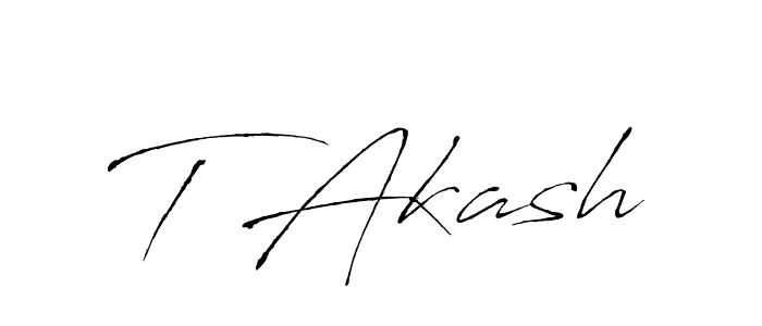 Make a beautiful signature design for name T Akash. With this signature (Antro_Vectra) style, you can create a handwritten signature for free. T Akash signature style 6 images and pictures png