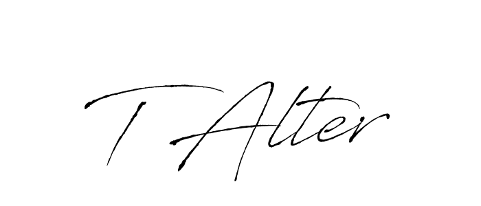 Create a beautiful signature design for name T Alter. With this signature (Antro_Vectra) fonts, you can make a handwritten signature for free. T Alter signature style 6 images and pictures png