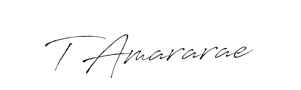 Antro_Vectra is a professional signature style that is perfect for those who want to add a touch of class to their signature. It is also a great choice for those who want to make their signature more unique. Get T Amararae name to fancy signature for free. T Amararae signature style 6 images and pictures png