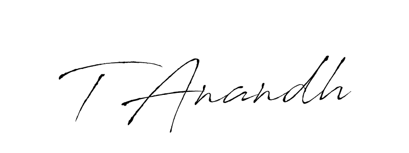 Make a beautiful signature design for name T Anandh. With this signature (Antro_Vectra) style, you can create a handwritten signature for free. T Anandh signature style 6 images and pictures png