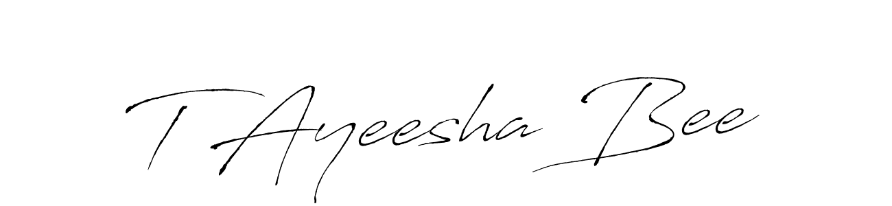 Use a signature maker to create a handwritten signature online. With this signature software, you can design (Antro_Vectra) your own signature for name T Ayeesha Bee. T Ayeesha Bee signature style 6 images and pictures png