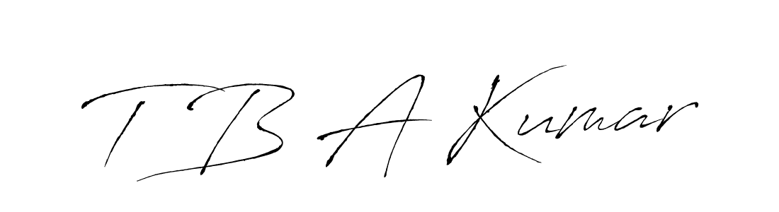 Also we have T B A Kumar name is the best signature style. Create professional handwritten signature collection using Antro_Vectra autograph style. T B A Kumar signature style 6 images and pictures png