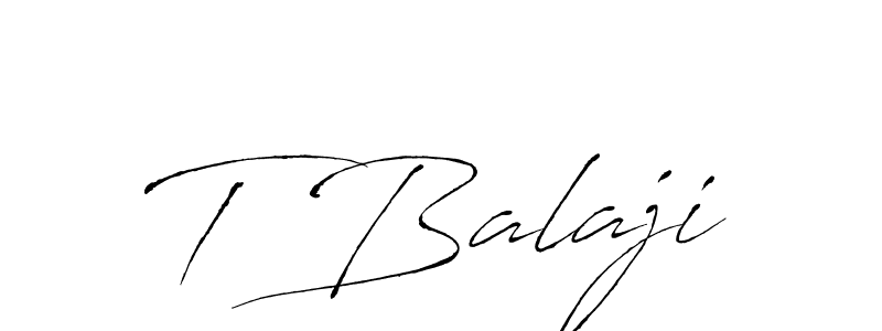 Design your own signature with our free online signature maker. With this signature software, you can create a handwritten (Antro_Vectra) signature for name T Balaji. T Balaji signature style 6 images and pictures png