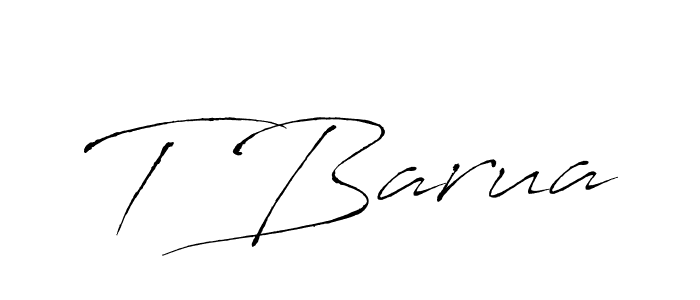 The best way (Antro_Vectra) to make a short signature is to pick only two or three words in your name. The name T Barua include a total of six letters. For converting this name. T Barua signature style 6 images and pictures png