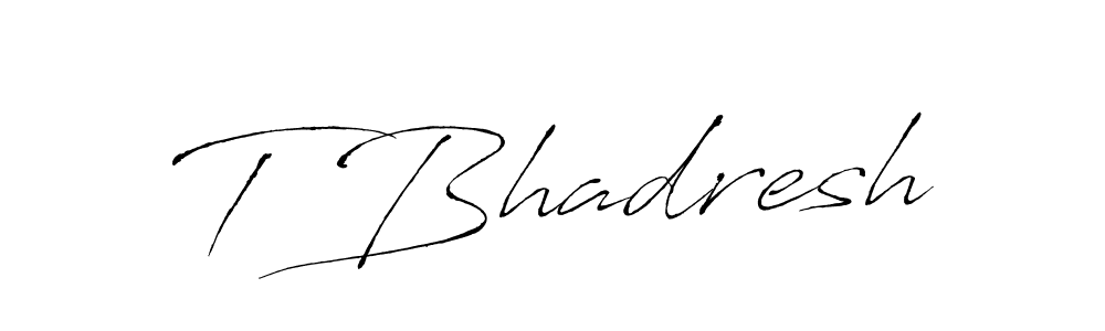 You should practise on your own different ways (Antro_Vectra) to write your name (T Bhadresh) in signature. don't let someone else do it for you. T Bhadresh signature style 6 images and pictures png