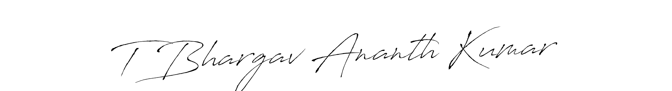 Also we have T Bhargav Ananth Kumar name is the best signature style. Create professional handwritten signature collection using Antro_Vectra autograph style. T Bhargav Ananth Kumar signature style 6 images and pictures png