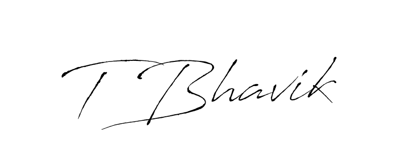 Create a beautiful signature design for name T Bhavik. With this signature (Antro_Vectra) fonts, you can make a handwritten signature for free. T Bhavik signature style 6 images and pictures png