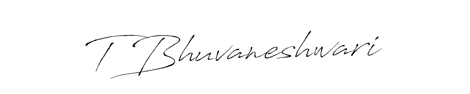 Antro_Vectra is a professional signature style that is perfect for those who want to add a touch of class to their signature. It is also a great choice for those who want to make their signature more unique. Get T Bhuvaneshwari name to fancy signature for free. T Bhuvaneshwari signature style 6 images and pictures png