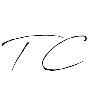 The best way (Antro_Vectra) to make a short signature is to pick only two or three words in your name. The name T C include a total of six letters. For converting this name. T C signature style 6 images and pictures png