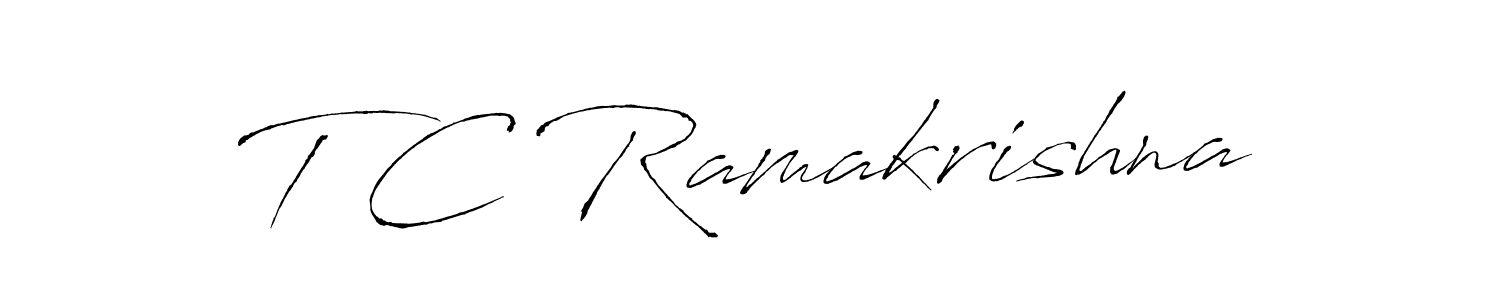 How to make T C Ramakrishna signature? Antro_Vectra is a professional autograph style. Create handwritten signature for T C Ramakrishna name. T C Ramakrishna signature style 6 images and pictures png