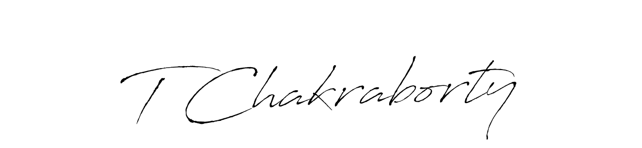 T Chakraborty stylish signature style. Best Handwritten Sign (Antro_Vectra) for my name. Handwritten Signature Collection Ideas for my name T Chakraborty. T Chakraborty signature style 6 images and pictures png