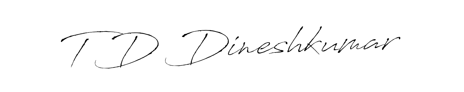 Antro_Vectra is a professional signature style that is perfect for those who want to add a touch of class to their signature. It is also a great choice for those who want to make their signature more unique. Get T D Dineshkumar name to fancy signature for free. T D Dineshkumar signature style 6 images and pictures png