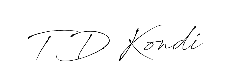 Similarly Antro_Vectra is the best handwritten signature design. Signature creator online .You can use it as an online autograph creator for name T D Kondi. T D Kondi signature style 6 images and pictures png