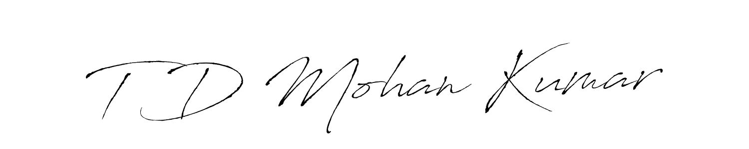 T D Mohan Kumar stylish signature style. Best Handwritten Sign (Antro_Vectra) for my name. Handwritten Signature Collection Ideas for my name T D Mohan Kumar. T D Mohan Kumar signature style 6 images and pictures png