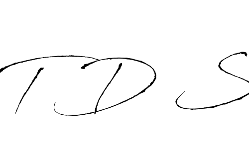 The best way (Antro_Vectra) to make a short signature is to pick only two or three words in your name. The name T D S include a total of six letters. For converting this name. T D S signature style 6 images and pictures png