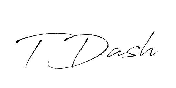 How to make T Dash name signature. Use Antro_Vectra style for creating short signs online. This is the latest handwritten sign. T Dash signature style 6 images and pictures png